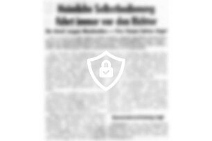 Heimliche Selbstbedienung führt immer vor [Name maskiert]