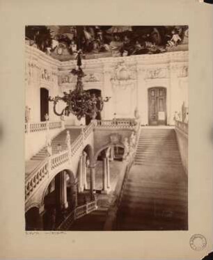 Königliche Residenz, Würzburg: Treppenhaus von oben gesehen