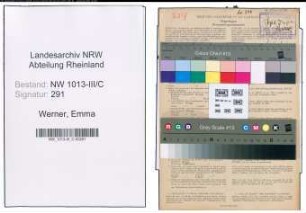 Entnazifizierung Emma Werner , geb. 31.05.1895 (Geschaeftsfrau)