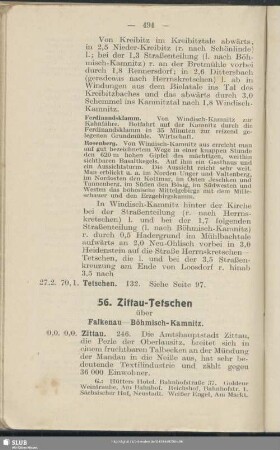 56. Zittau - Tetschen : über Falkenau - Böhmisch-Kamnitz