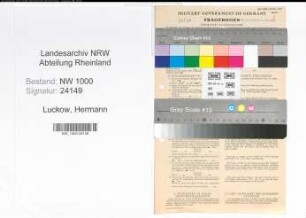 Entnazifizierung Hermann Luckow, geb. 08.11.1884 (Verm.Inspektor)