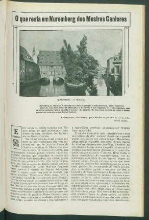 O que resta em Nuremberg dos Mestres Cantores