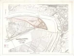 Fischer, Theodor; Aschaffenburg; Generalbaulinienplan - Mainsiedlung (Lageplan)