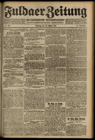 Ausgabe vom Montag, den 12. März 1917.