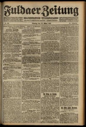 Ausgabe vom Montag, den 12. März 1917.