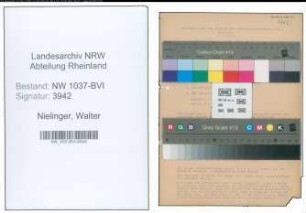 Entnazifizierung Walter Nielinger , geb. 04.09.1909 ()
