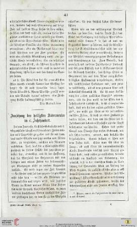 6: Aussetzung des heiligsten Sakramentes im 6. Jahrhundert