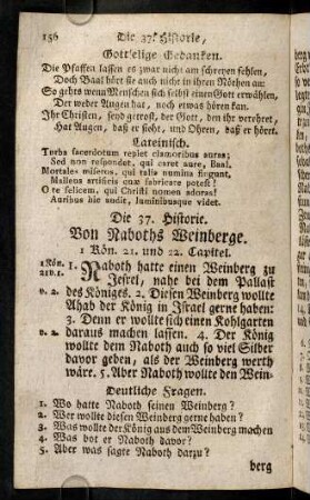 156-164, 37. Von Naboths Weinberge. 38. Gotteselige Gedanken. 39. Von Elia Himmelfahrt.