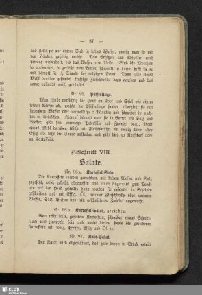 Abschnitt VIII. Salate