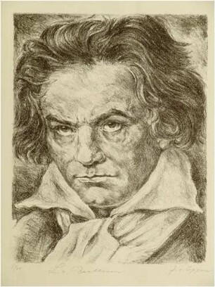 Lithographie Ludwig van Beethoven