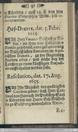 Resolution, dat. 17. Aug. 1655