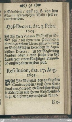 Resolution, dat. 17. Aug. 1655