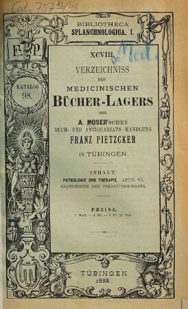 Katalog. 98. 1888 = Abth. 6