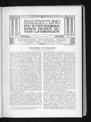 Denkmalpflege und Heimatschutz