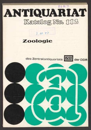 Nr. 112: Zoologie