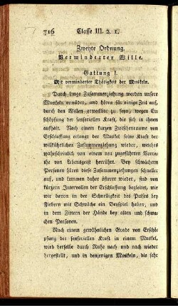 Zweyte Ordnung. Verminderter Wille.