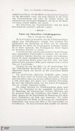 Tonen von Chlorsilber-Collodionpapieren