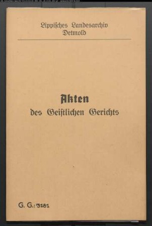 Ehefrau Huneke gegen ihren Ehemann Kolon Huneke Nr. 13 Hörste, wegen eines Ehestreits
