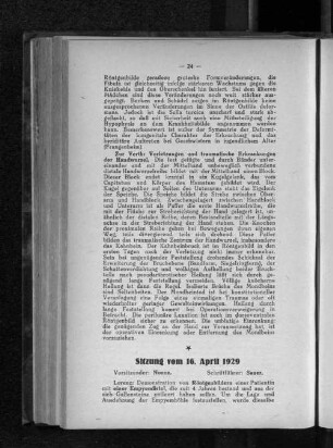 Sitzung am 16. April 1929