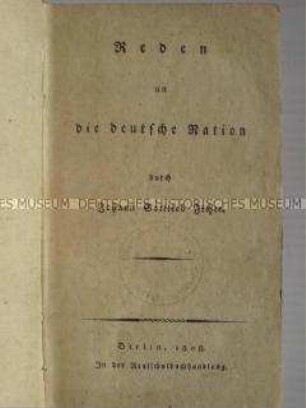 Reden an die Deutsche Nation