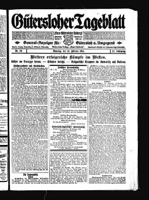 Gütersloher Tageblatt. 1911-1921