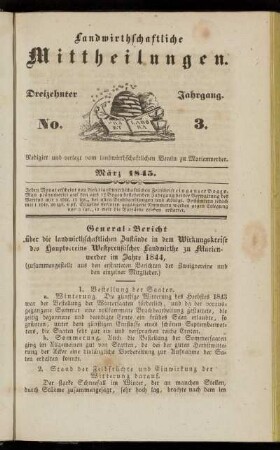 Dreizehnter Jahrgang. No. 3.