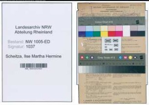 Entnazifizierung Ilse Martha Hermine Scheitza , geb. 19.06.1908 (Gewerbeoberlehrerin)