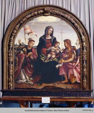 Madonna mit Kind, dem Heiligen Stephan und dem Heiligen Johannes dem Täufer
