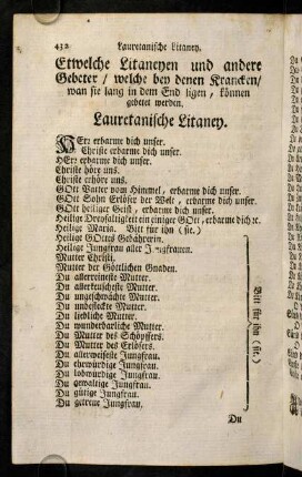 432-441, Etwelche Litaneyen und andere Gebeter, welche ...
