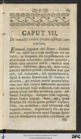 Caput VII. De remediis contra vitium castitati contrarium.