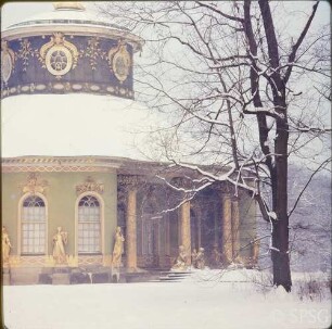 Potsdam, Park Sanssouci, Chinesisches Haus im Winter.
