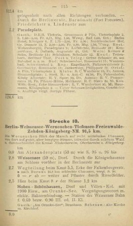 Strecke 10. Berlin - Weissensee - Werneuchen - Tiefensee - Freienwalde - Zehden - Königsberg-Nm 91,5 km