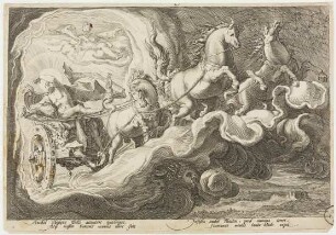 Phaethon beginnt die Fahrt mit dem Sonnenwagen