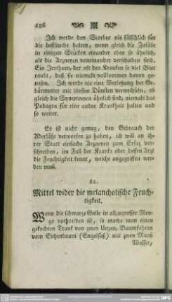 82. Mittel wider die melancholische Feuchtigkeit