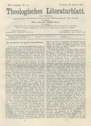 521-524 Zur Geschichte des grossen Papstschismas