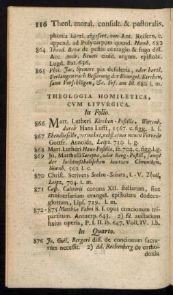 Theologia Homiletica, cvm Litvrgica
