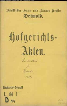 Derenthal, Johann gegen Lüdecke Klocke zu Welstorf - Schuldforderung