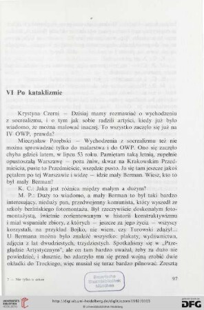 VI. Po kataklizmie
