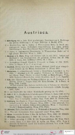 Austriaca (Nr. 1 - 5513)