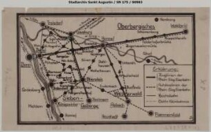 Übersichtskarte der RSE-AG und anderer Bahnen, mit Omnibusnetz, vor 1951