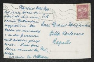 Brief von Hermann Haussmann an Gerhart Hauptmann
