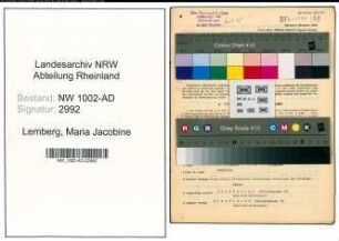 Entnazifizierung Maria Jacobine Lemberg, geb. 16.02.1900 (Staedt.Angest.)