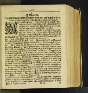 I. Jesus Lieget Abraham und Sarae immer im Sinn ... [u. a.]