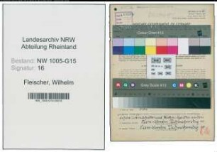 Entnazifizierung Wilhelm Fleischer , geb. 07.07.1888 (Meister)