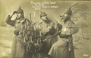 Draussen im Felde haltet ihr Wacht In stiller Nacht, in heiliger Nacht.