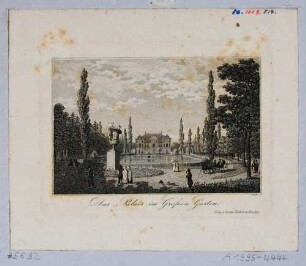 Das Palais im Großen Garten mit der "Üppigkeitsvase" von Antonio Corradini in Dresden von Osten