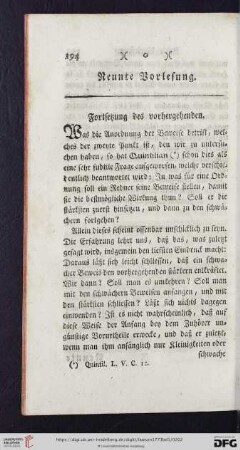 Neunte Vorlesung: Fortsetzung des vorhergehenden