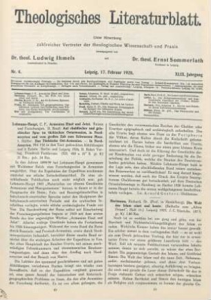 49-50 [Rezension] Lehmann-Haupt, Carl Friedrich, Armenien einst und jetzt