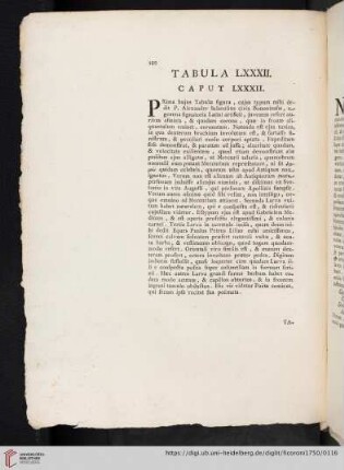 Tabula LXXXII. Caput LXXXII.