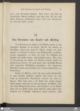 IX. Das Verzinnen von Kupfer und Messing